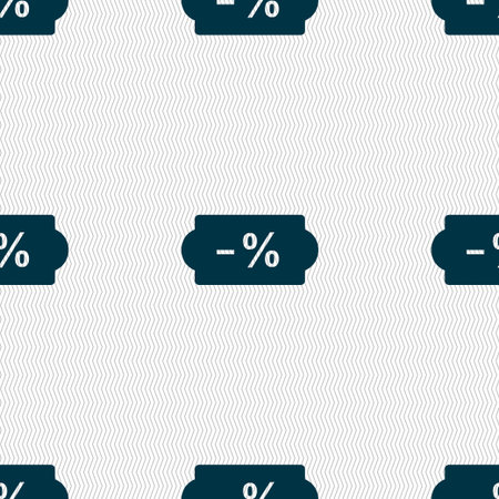 SALE tag icon sign. Seamless pattern with geometric texture. Vector illustrationのイラスト素材