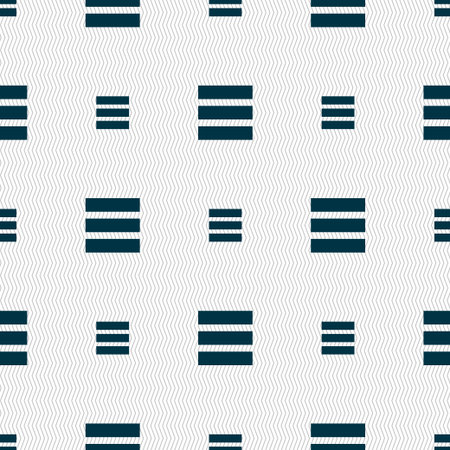 List menu, app icon sign. Seamless pattern with geometric texture. Vector illustrationのイラスト素材