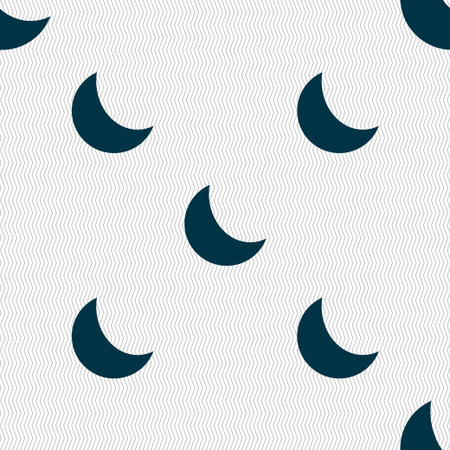 moon icon sign. Seamless pattern with geometric texture. Vector illustrationのイラスト素材