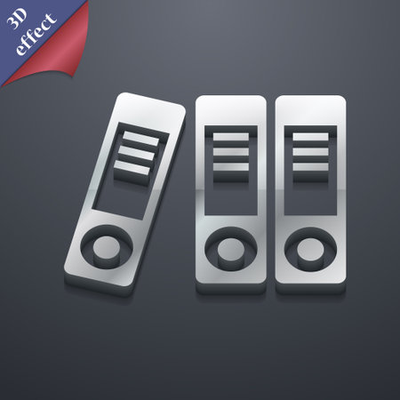binders  icon symbol. 3D style. Trendy, modern design with space for your text Vector illustrationのイラスト素材