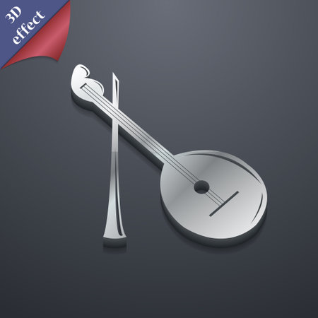 Balalaika icon symbol. 3D style. Trendy, modern design with space for your text Vector illustrationのイラスト素材