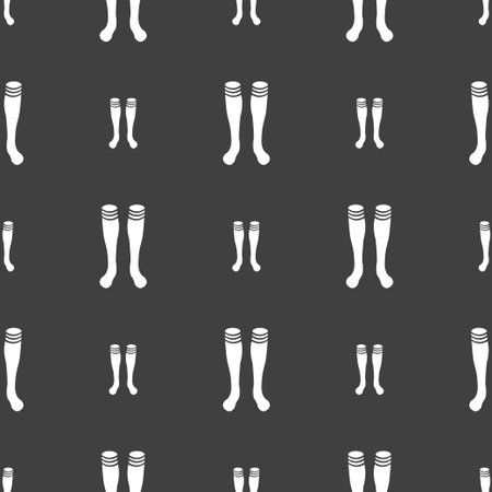 Football gaites icon sign. Seamless pattern on a gray background. Vector illustrationのイラスト素材