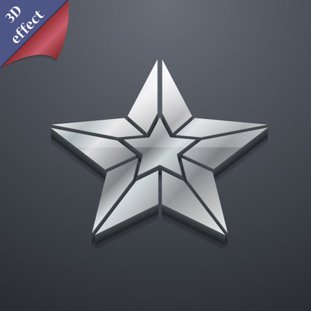 Star icon symbol. 3D style. Trendy, modern design with space for your text Vector illustrationのイラスト素材