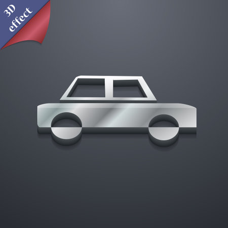 Car icon symbol. 3D style. Trendy, modern design with space for your text Vector illustrationのイラスト素材
