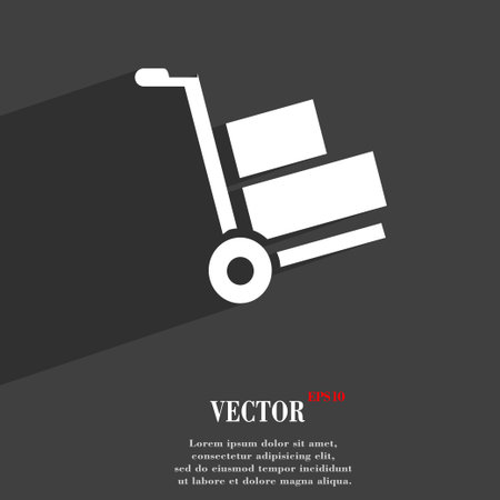 Loader symbol Flat modern web design with long shadow and space for your text. Vector illustrationのイラスト素材