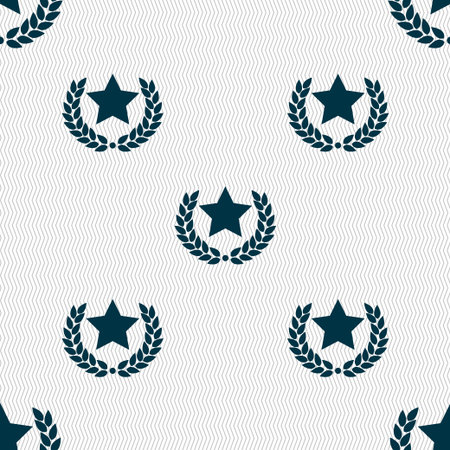 Star award icon sign. Seamless pattern with geometric texture. Vector illustrationのイラスト素材