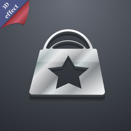 Shopping bag icon symbol. 3D style. Trendy, modern design with space for your text Vector illustrationのイラスト素材