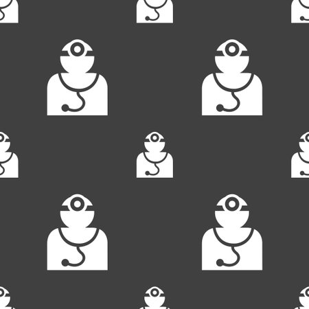 Doctor with stethoscope around his neckのイラスト素材