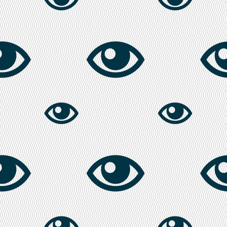 Eye sign. Seamless pattern with geometric texture. illustrationの写真素材