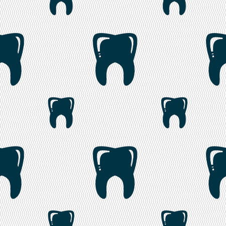 Tooth sign. Seamless pattern with geometric texture. illustration