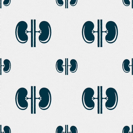 Kidneys sign. Seamless pattern with geometric texture. illustrationの写真素材