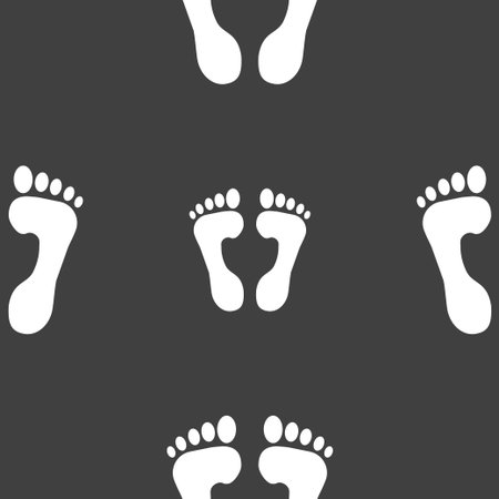 Food step Icon sign. Seamless pattern on a gray background. Vector illustrationのイラスト素材