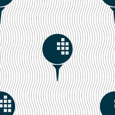 Golf icon sign. Seamless pattern with geometric texture. Vector illustrationのイラスト素材
