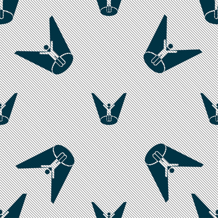 Spotlight icon sign. Seamless pattern with geometric texture. Vector illustrationのイラスト素材