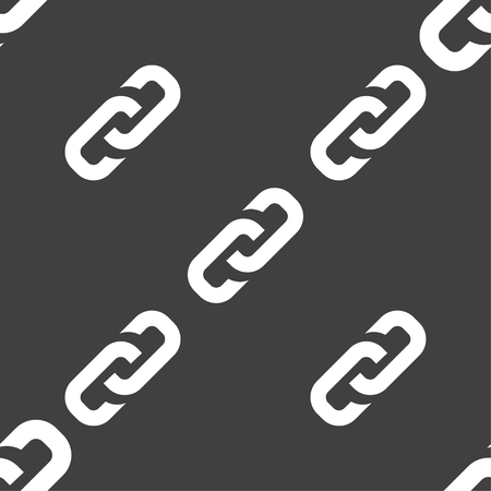 link icon sign. Seamless pattern on a gray background. Vector illustrationのイラスト素材