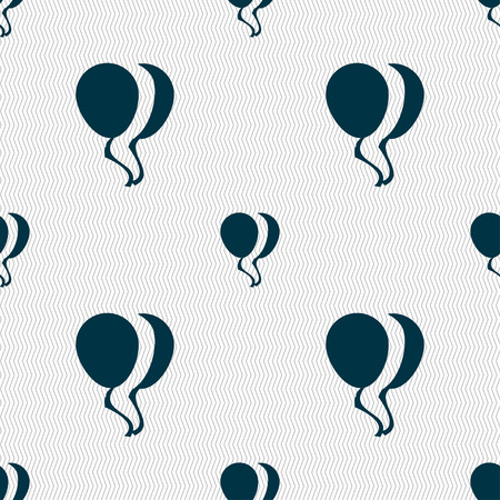 Balloon Icon sign. Seamless pattern with geometric texture. Vector illustrationのイラスト素材