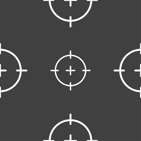 sight icon sign. Seamless pattern on a gray background. Vector illustrationのイラスト素材