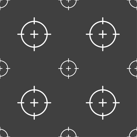 sight icon sign. Seamless pattern on a gray background. Vector illustrationのイラスト素材