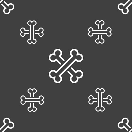 Bones diagnostic center logo. Vector illustration. sign. Seamless pattern on a gray background. Vector illustrationのイラスト素材