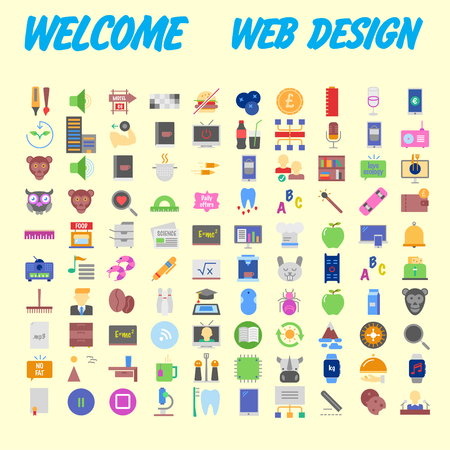 Simple set of vector flat line icons. Contains such Icons as Business, Marketing Shopping Banking E-commerce SEO Technology Medical Education Web Development and more. Vector illustrationのイラスト素材