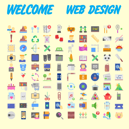 Set vector line icons in flat design with elements for mobile concepts and web apps. Collection modern infographic logo and pictogram. Vector illustrationのイラスト素材