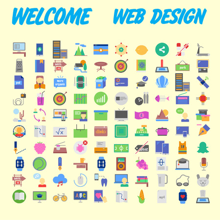 Trendy flat line icon pack for designers and developers. Icons for social media, social network, communication, digital marketing, for websites and mobile websites and apps. Vector illustrationのイラスト素材