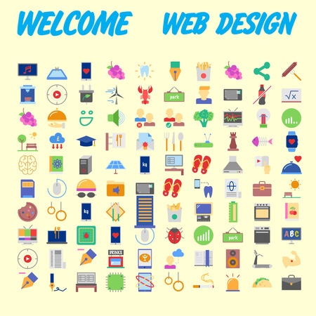 Set of multicolored icons for your design.Vector illustrationのイラスト素材