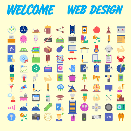 Set Of Icons, Quality Universal Pack, Big Icon Collection. Vector illustrationのイラスト素材