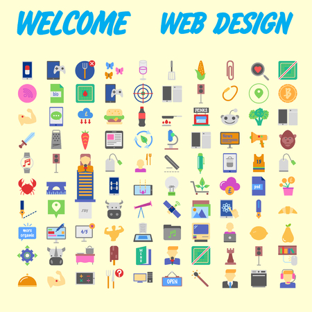 Set vector line icons in flat design with elements for mobile concepts and web apps. Collection modern infographic logo and pictogram. Vector illustrationのイラスト素材