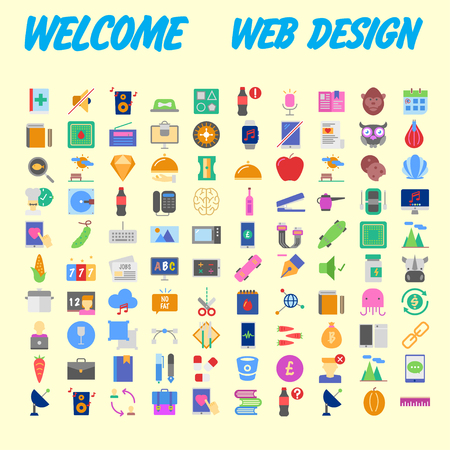 Set of multicolored icons for your design.Vector illustrationのイラスト素材