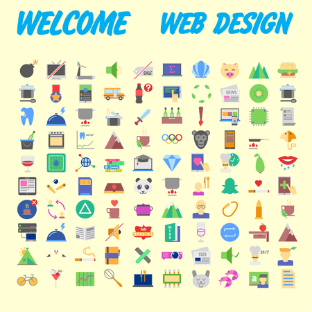 Set vector line icons in flat design with elements for mobile concepts and web apps. Collection modern infographic logo and pictogram. Vector illustrationのイラスト素材