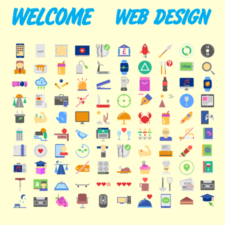 Set vector line icons in flat design with elements for mobile concepts and web apps. Collection modern infographic logo and pictogram. Vector illustrationのイラスト素材