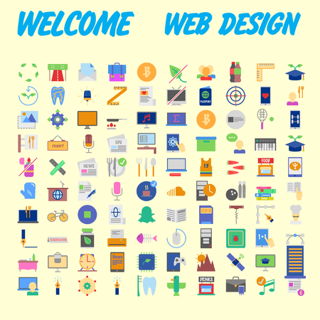 Set of multicolored icons for your design.Vector illustrationのイラスト素材