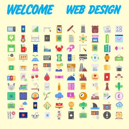 Set of 100 universal modern thin line icons for web and mobile. Vector illustrationのイラスト素材