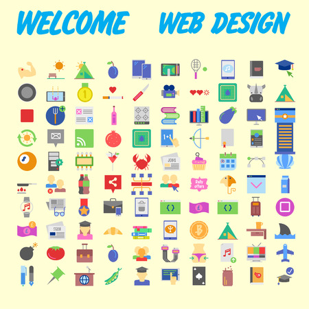 Set vector line icons in flat design with elements for mobile concepts and web apps. Collection modern infographic logo and pictogram. Vector illustrationのイラスト素材