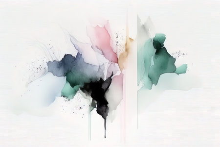 Watercolor abstract background. Illustration, watercolor painting. (AI Generated)の素材
