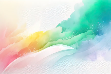 Abstract colorful watercolor background. Digital art painting. Vector illustration. (AI Generated)の素材