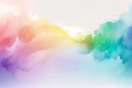 Abstract colorful water color for background. Digital art painting. Illustration. (AI Generated)の素材