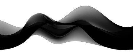 Black abstract liquid wavy background. 3d rendering, 3d illustration. (AI Generated)の素材