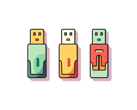 Usb flash drive icon. Usb flash drive vector icon. (AI Generated)の素材