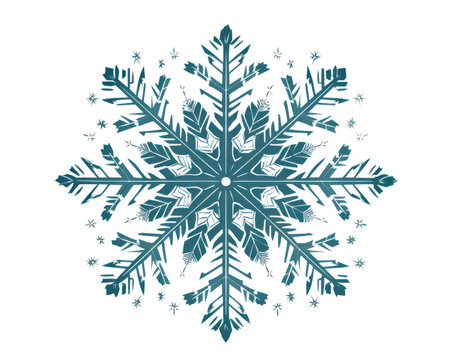 Snowflake icon. Christmas season decoration and celebration theme. Isolated design. Vector illustration. (AI Generated)の素材