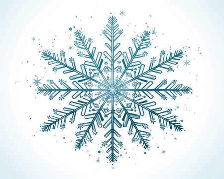 Winter snowflake background vector illustration. (AI Generated)の素材