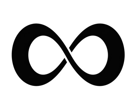 Infinity symbol isolated on white background. Vector illustration. (AI Generated)の素材