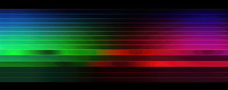 Abstract horizontal stripes on a black background.の素材