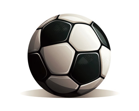 Soccer ball isolated on white background. Vector illustration. (AI Generated)の素材