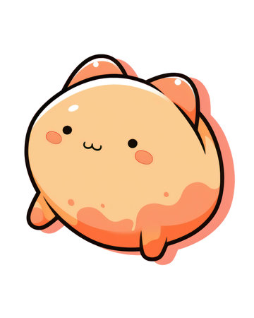 Cute kawaii gingerbread character. Vector illustration isolated on white background. (AI Generated)の素材