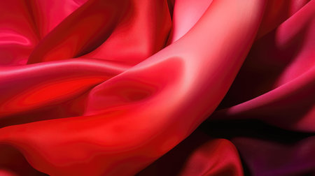 abstract background of red satin or silk fabric texture for design (AI Generated)の素材
