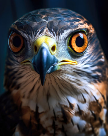 Portrait of a red-tailed hawk (Accipiter gentilis). (ai generated)の素材
