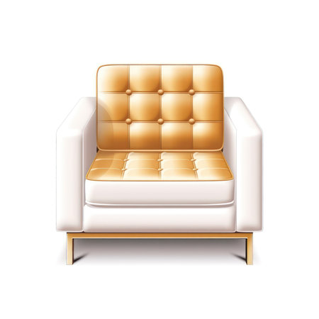 Armchair isolated on white background. Vector illustration. (ai generated)の素材