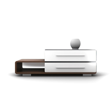 Illustration of a bookshelf isolated on a white background. (ai generated)の素材